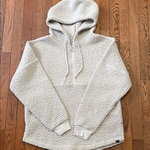 Victoria's Secret Cream Sherpa Half-Zip Hoodie